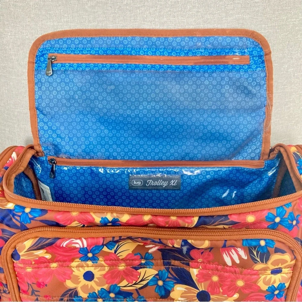 ✈️ Lug XXL Train Case Cosmetic Organizer – Floral Travel Case for Suitcase